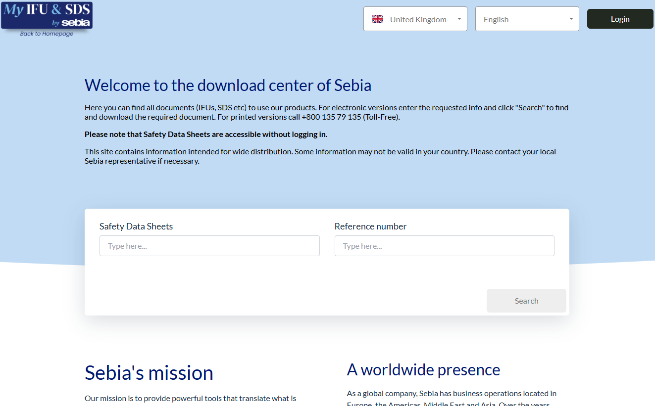 Sebia IFUCare (IFU & SDS)